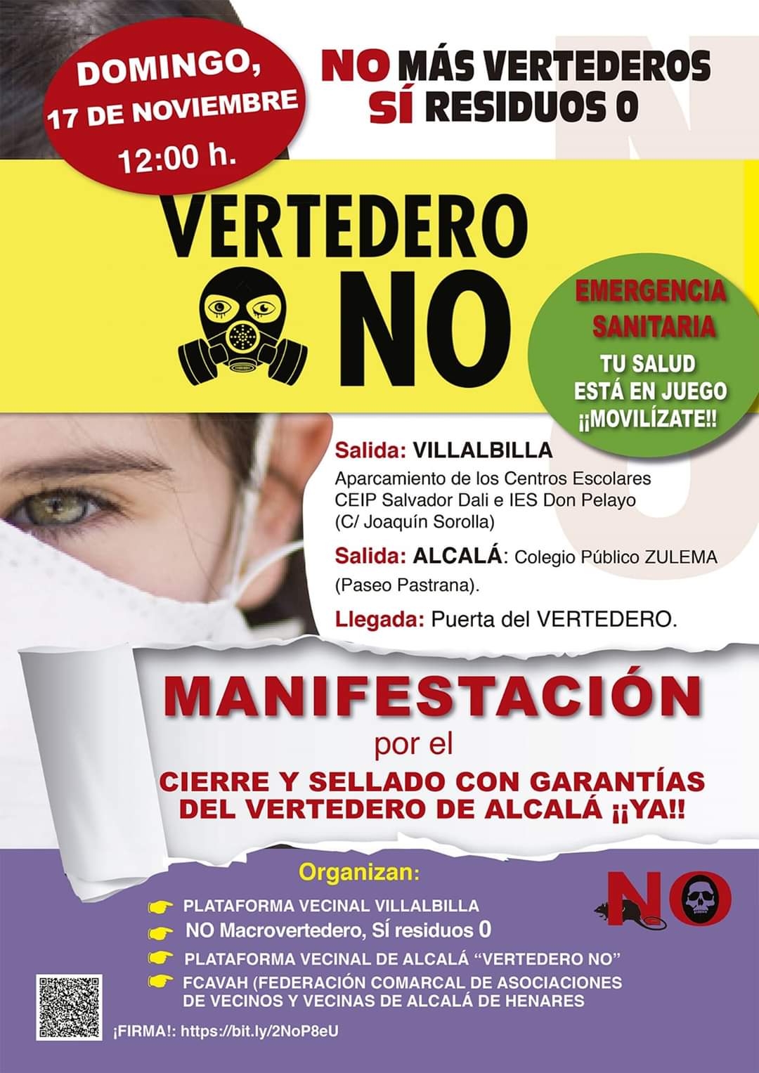 Manifestación por el cierre y sellado del Vertedero de Alcalá de Henares